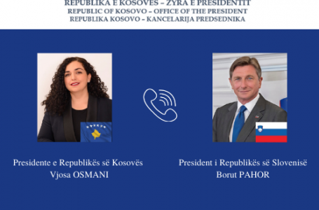 Vjosa Osmani bisedon me homologun slloven për sigurimin e vaksinave