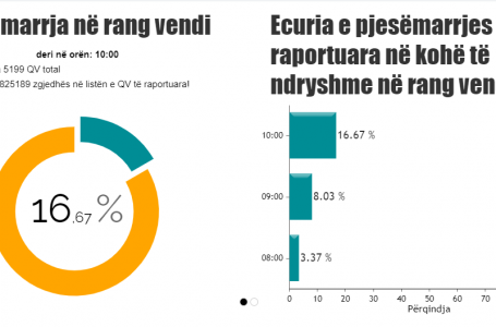 Shqipëri, deri në orën 10:00 pjesëmarrja në votime është rreth 17 për qind