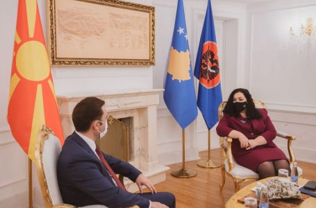 Presidentja e Republikës së Kosovës, Vjosa Osmani ka pritur në takim ministrin e Jashtëm të Maqedonisë  së Veriut, Bujar Osmani