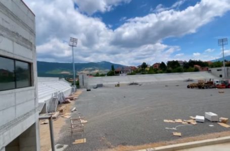 Pamjet nga stadiumi i ri i Kukësit