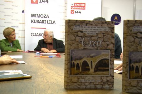 Revista “Urat” me numër 7 dhe 8, i dhurohen kryetares së grupit parlamenar të LVV-së Kusari Lila