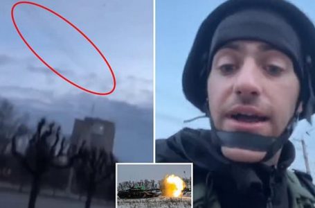 Reporteri kapi momentin kur i fluturoi raketa “mbi kokë” derisa raportonte në Ukrainë (VIDEO)