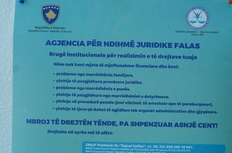 Ndihmë juridike falas vazhdon të ofrojë zyra në Gjakovë