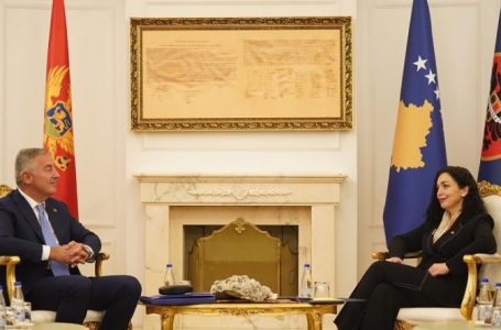 ​Osmani kërkon përkrahjen e Malit të Zi për anëtarësimin e Kosovës në KiE