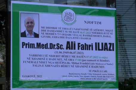Dr. Primarius Ali Iljazi vlerësohet nga kolegët si shembull i gjeneratave të reja