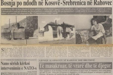 Në korrik 1998 raportohej: Në Kosovë po ndodh Bosnja, në Rahovec po ndodh Srebrenica (FOTO)