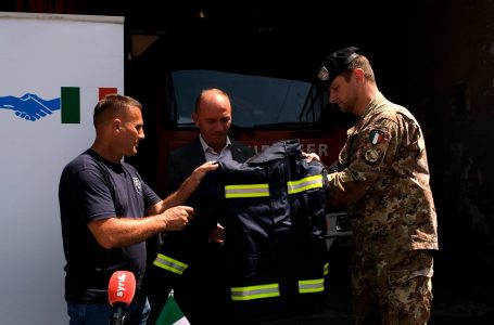 Brigada e Zjarrfikësve në Gjakovë përfiton donacion nga Kontigjenti Ushtarak Italian