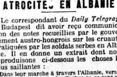 Detaje mbi mizoritë e ushtrisë serbe të kryera kundër shqiptarëve në 1912