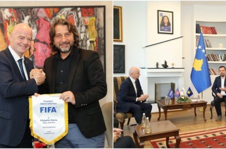 Infantino takohet me Hajrullah Çekun dhe Përparim Ramën, mbyll takimet në Kosovë