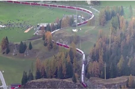 Treni më i gjatë në botë në alpet zvicerane