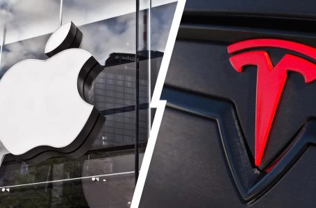 Bien aksionet e Apple dhe Tesla-s