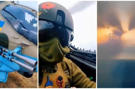 VIDEO/ Helikopterët ukrainas godasin me raketa pozicionet e rusëve