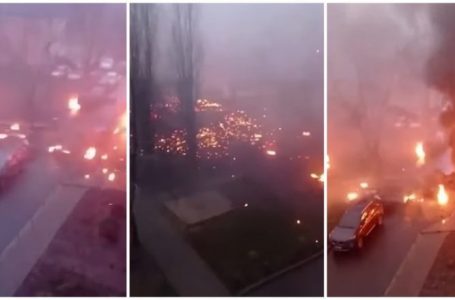 Pasojat e rrëzimit të helikopterit në afërsi të Kievit, publikohen pamjet e reja që shfaqin fluturaken e shkatërruar duke u djegur