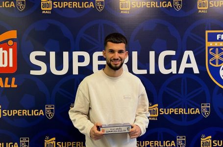 Albin Krasniqi shpallet lojtari më i mirë i javës së 22-të në Superligën e Kosovës