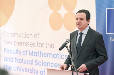 Fakulteti i Shkencave Matematikor dhe Natyrore po bëhet me objekt të ri, Kurti: Synojmë fuqizim dhe reformim arsimor
