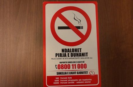 Nga sot, zero tolerancë ndaj pirjes së duhanit në ambiente të mbyllura dhe hapësira publike