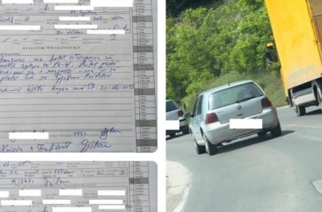 Tejkaluan në vijë të plotë, 150 euro gjobë ndaj dy personave dhe marrje e patentë shoferit për tre muaj
