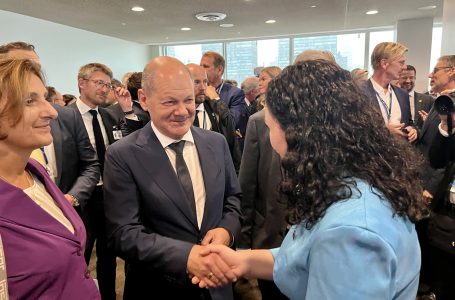 50-vjetori i anëtarësimit të Gjermanisë në OKB, Osmani takon kancelarin gjerman