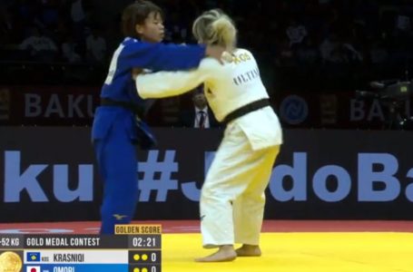 Distria Krasniqi fiton medaljen e argjendtë në Grand Slamin e Bakut