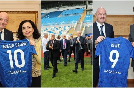 Presidenti i FIFA-s kujton vizitën e tij në Kosovë të para një viti