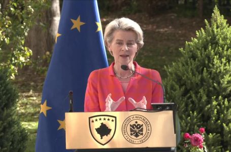 Presidentja e Komisionit Evropian sot në Kosovë, takohet me Osmanin e Kurtin
