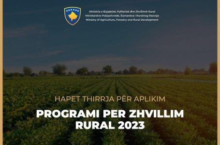 ​MBPZhR-ja hap thirrjet për aplikim për grante në bujqësi