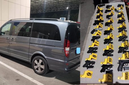 Shtetasit gjerman në pikën e kalimit kufitar në Merdar i gjenden 24 revole, tre të arrestuar