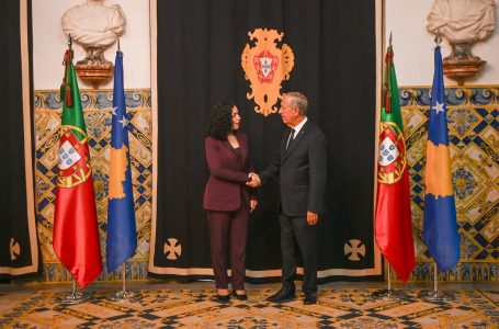 Osmani pritet nga homologu i saj portugez: Do të forcojmë edhe më tej lidhjet mes Kosovës dhe Portugalisë