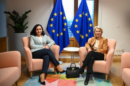 Në takim me Von der Leyen, Osmani kërkon heqjen e masave të BE-së ndaj Kosovës