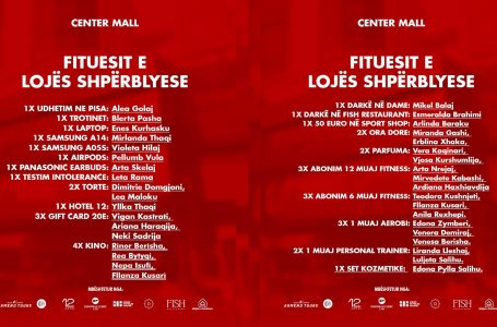 10 vite Center Mall, shpallen fituesit e lojës shpërblyese