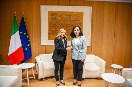 Presidentja Osmani takon kryeministren italiane Giorgia Meloni