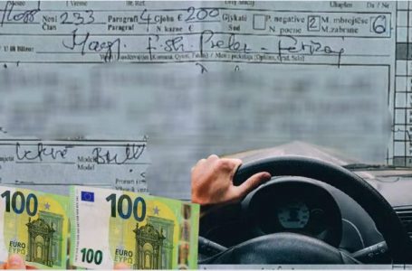 Voziti i dehur, gjobitet me 200 euro dhe i merret leja për 6 muaj