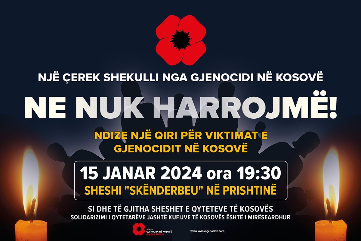 ​Më 15 janar ndizen qirinj për viktimat e gjenocidit serb në Kosovë