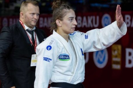 Nora Gjakova do medaljen e arit, xhudistja nga Kosova kalon në finalen e Grand Slamit të Bakut
