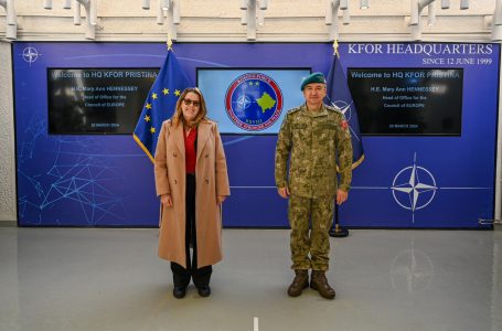 Komandanti i KFOR-it takon shefen e Zyrës për Këshillin e Evropës, flasin për sigurinë dhe dialogun