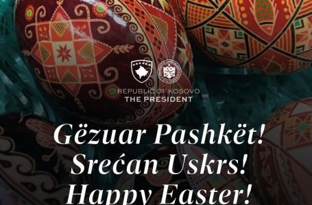 Presidentja Osmani, uron Pashkët Ortodokse