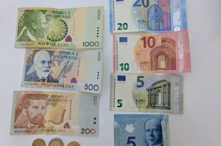 Euro në kuotën e 100.7 lekëve