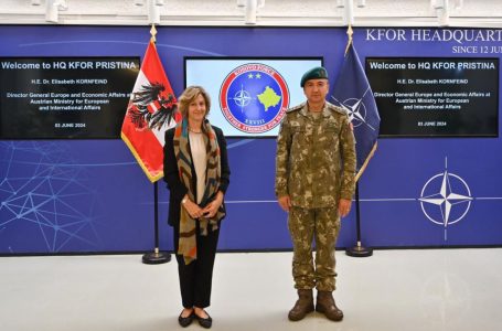 Komandanti i KFOR-it, takohet me Elisabeth Kornfeind