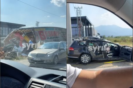 Aksident mes një veture dhe kamioni në rrugën Gjakovë-Prizren