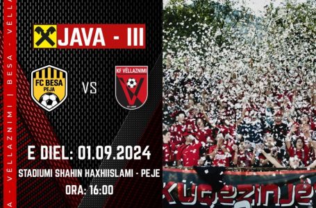 Liga e Parë: KF “Vëllaznimi” e KF “Besa” ndeshen në stadiumin “Shahin Haxhiislami”