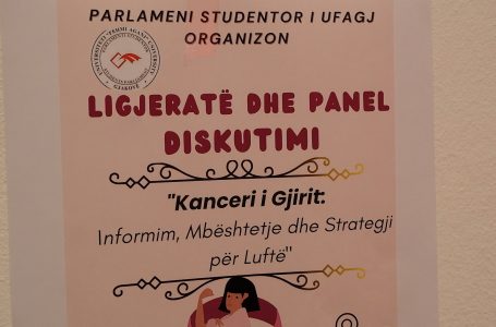 Universiteti “Fehmi Agani” ka organizuar panel diskutimi për ndërgjegjësim mbi kancerin e gjirit