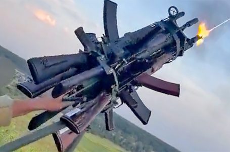 Ukrainasit arrijnë të rrëzojnë dronin rus me mitralozin e Luftës së Parë Botërore