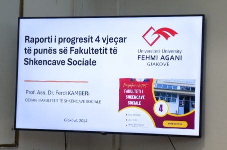 Fakulteti i Shkencave Sociale të Universitetit “Fehmi Agani” shënoi katër vjetorin e themelimit