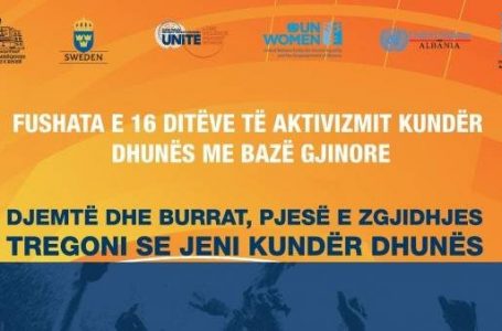 “16 Ditët e Aktivizmit”, fillon sot fushata kundër dhunës me bazë gjinore
