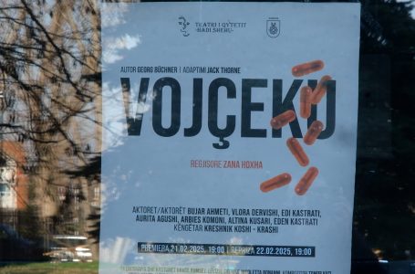 Teatri i Gjakovës nesër mbrëma me premierën e shfaqjes “Vojçeku”