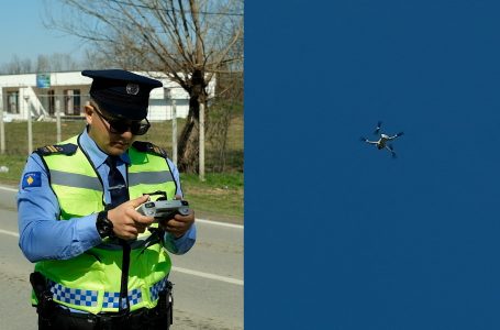 Policia e trafikut patrollon ngasësit edhe përmes dronit