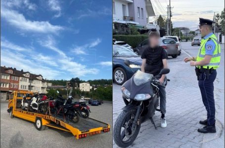 Policia konfiskon 104 motoçikleta në Gjakovë