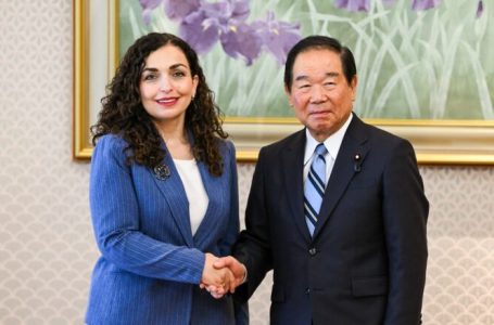 Osmani takohet me kryetarin e Parlamentit të Japonisë