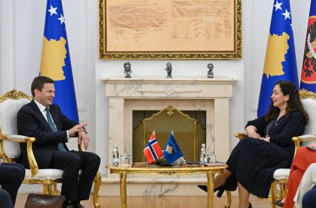 Presidentja Osmani takon të dërguarin e posaçëm të Norvegjisë për Ballkanin Perëndimor