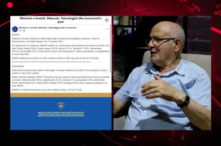 Prof. Dashi: Përqindja e Testit të Arritshmërisë vjen si rezultat i shumë faktorëve